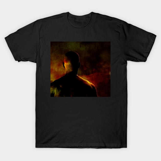 Man in Darkness T-Shirt by rolffimages